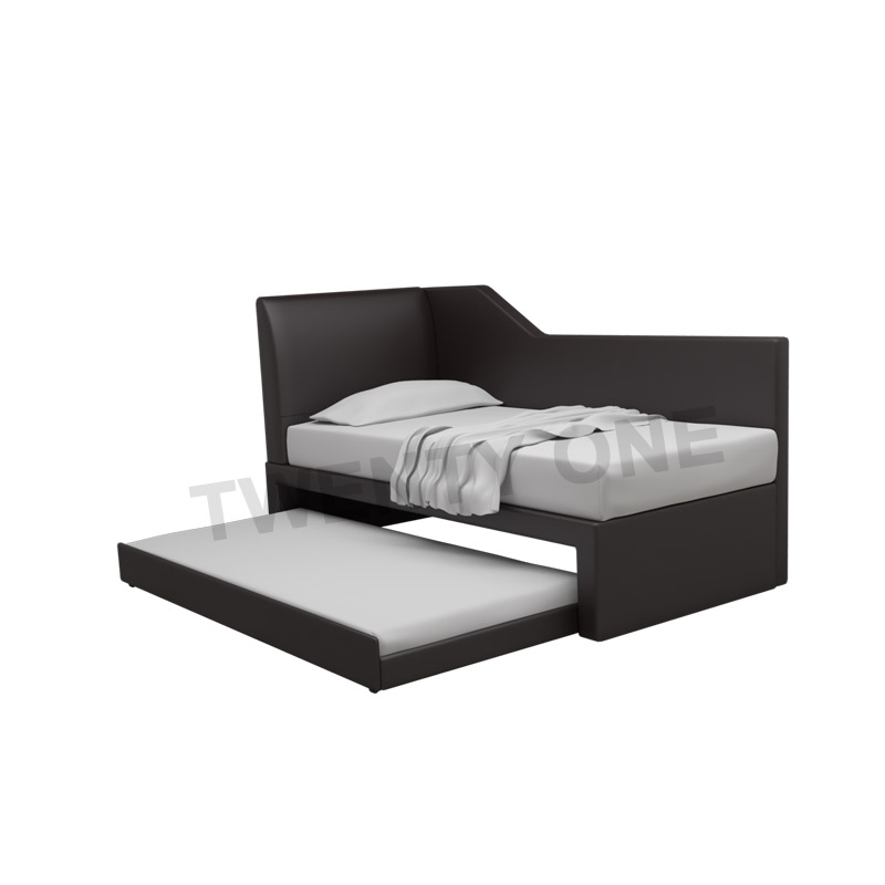 LINAS 3 IN 1 PULL OUT BED FRAME WITH DIVIDER COLOUR AVAILABLE(FAUX LEATHER)