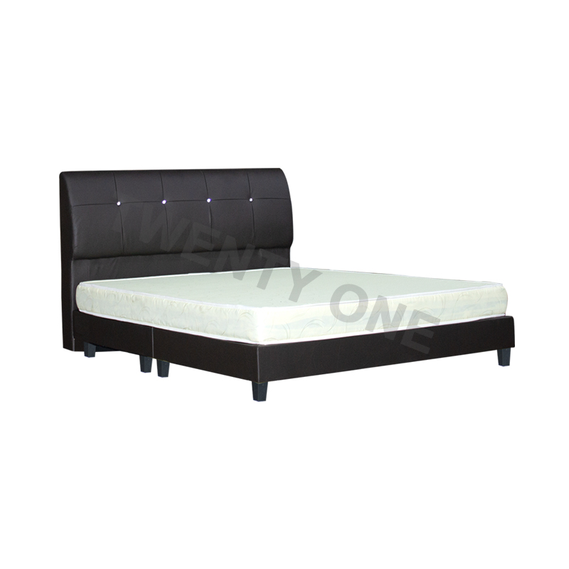 RIDGE FAUX LEATHER BED FRAME