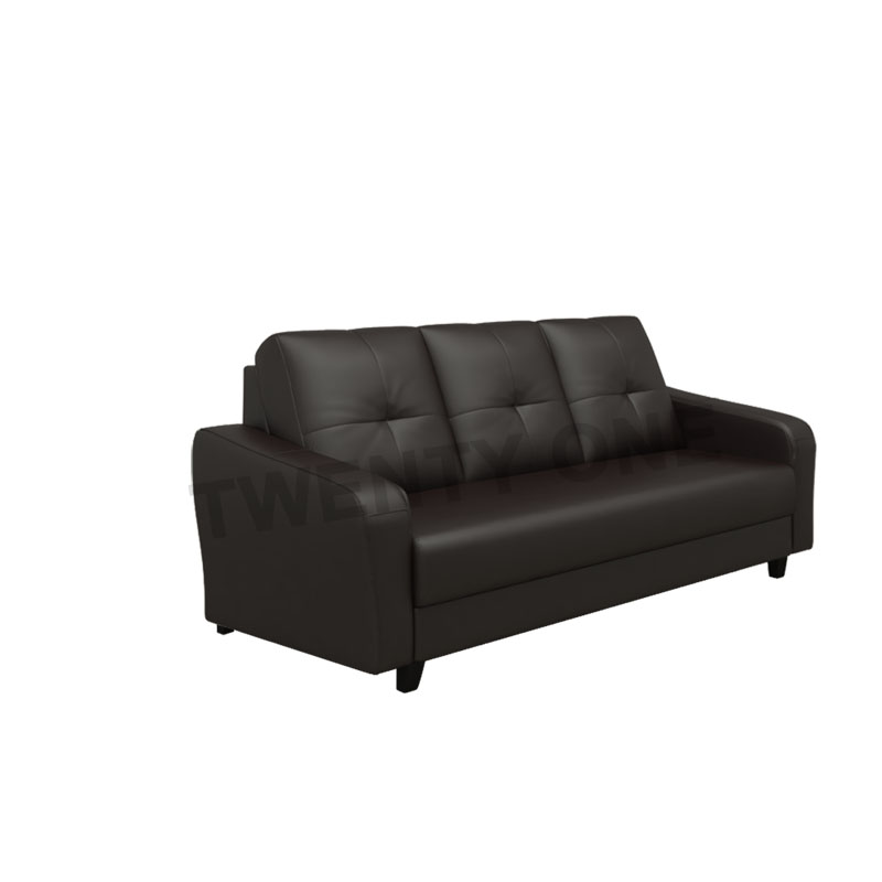 RYLEE FAUX LEATHER 3 SEATER SOFA