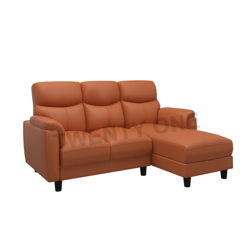TRINITY HALF LEATHER SOFA WITH CHAISE
