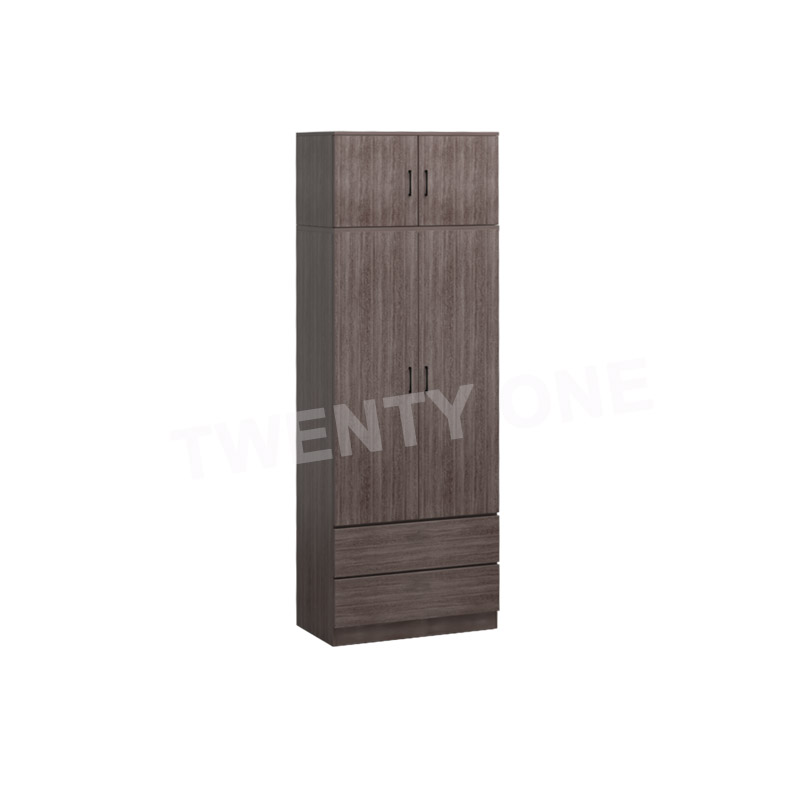 VITTONS 2 DOORS WITH TOP WARDROBE IN 2COLOUR AVAILABLE(WITH DRAWERS)