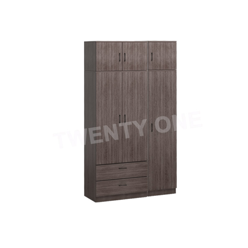 VITTONS 3 DOORS WITH TOP WARDROBE IN 2COLOUR AVAILABLE(WITH DRAWERS)