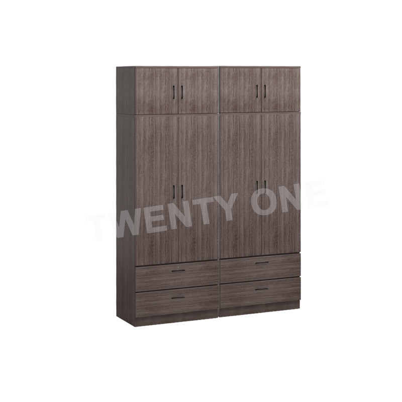 VITTONS 4 DOORS WITH TOP WARDROBE IN 2COLOUR AVAILABLE(WITH 4 DRAWERS)
